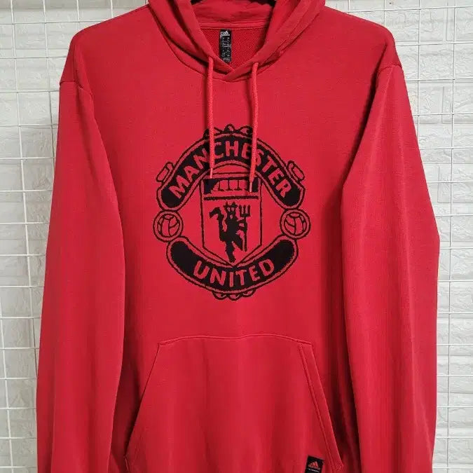 [BUNJANG] Adidas Manchester United Marking Blockcore Hoodie / [XXL]아디다스 해외판 레드 맨유마킹 블록코어 후드티셔츠XXL