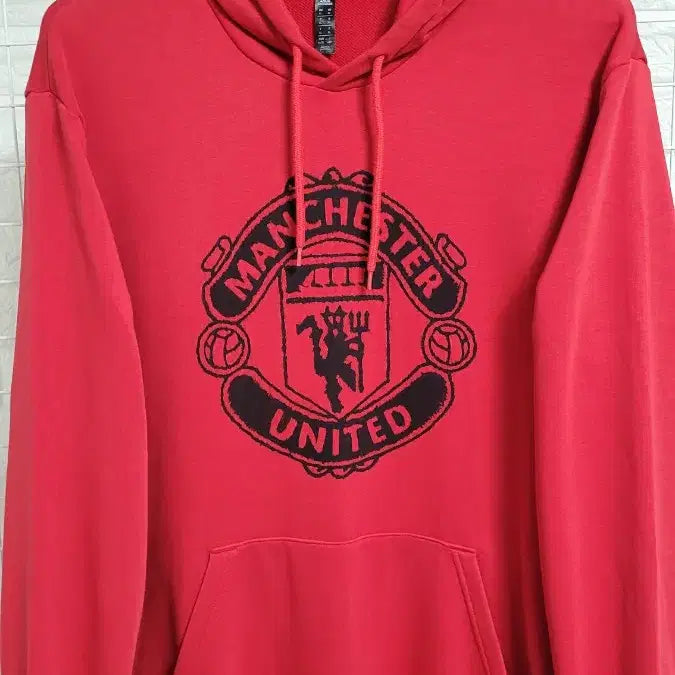 [BUNJANG] Adidas Manchester United Marking Blockcore Hoodie / [XXL]아디다스 해외판 레드 맨유마킹 블록코어 후드티셔츠XXL