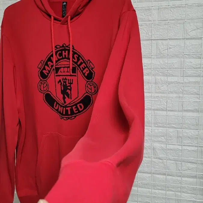 [BUNJANG] Adidas Manchester United Marking Blockcore Hoodie / [XXL]아디다스 해외판 레드 맨유마킹 블록코어 후드티셔츠XXL