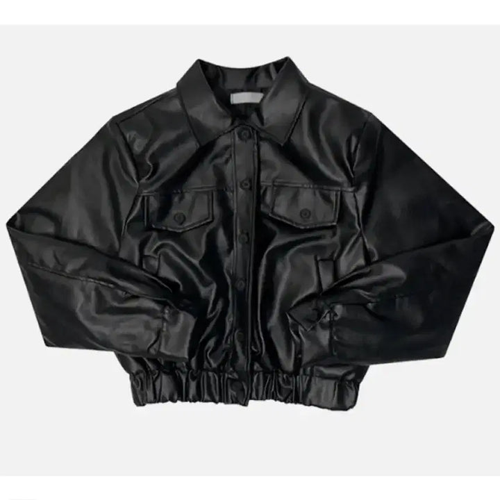 [BUNJANG] Quilted Leather Jacket / 누빔 레더 자켓