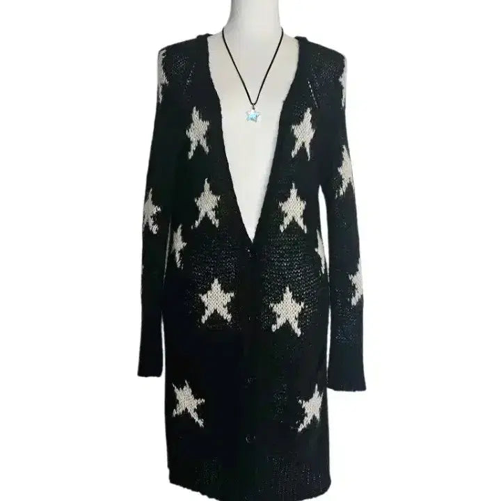 [BUNJANG] Mango Star Pattern Knit Cardigan / 망고 별 니트 가디건