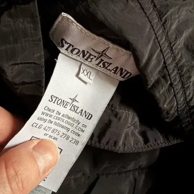 [BUNJANG] Stone Island Reversible Quilted Bomber Jacket Black 2XL / 스톤아일랜드 메탈나일론 리버시블 퀼팅봄버자켓 블랙 2XL