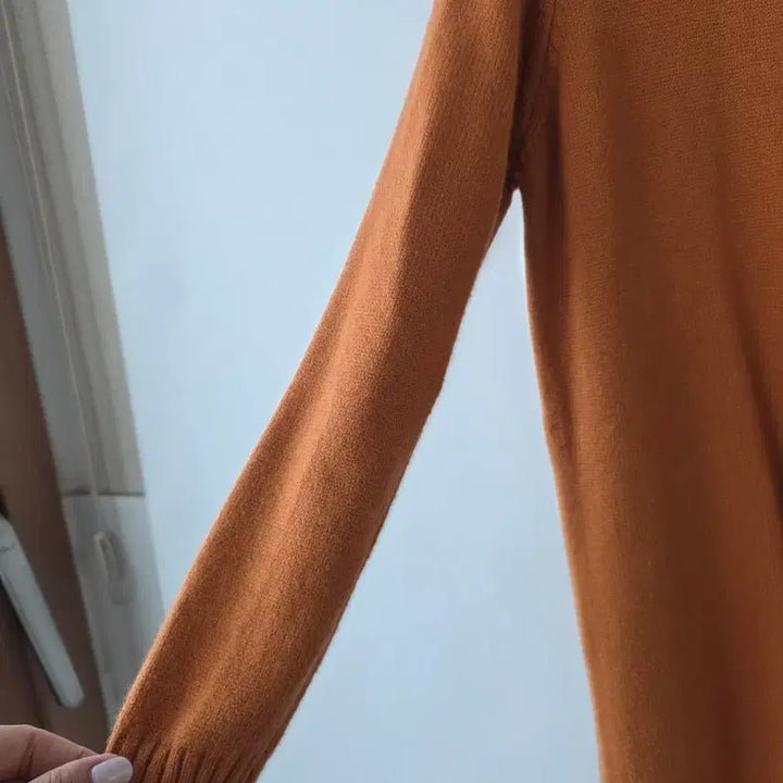 [BUNJANG] Color Block Long Knit Dress / 44-66)배색 풀오버 롱니트