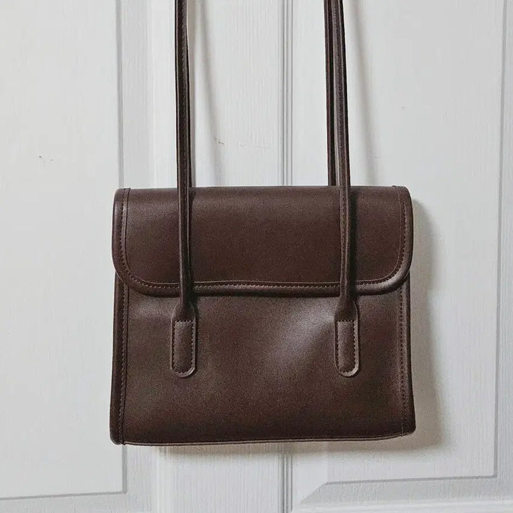 [BUNJANG] Brown Leather Shoulder Bag / 브라운 숄더백 가죽 가방 가을 겨울 갈색