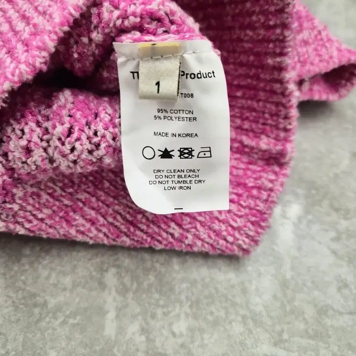 [BUNJANG] Pink Knit Polo Shirt / 핑크 니트 반팔 카라 티셔츠