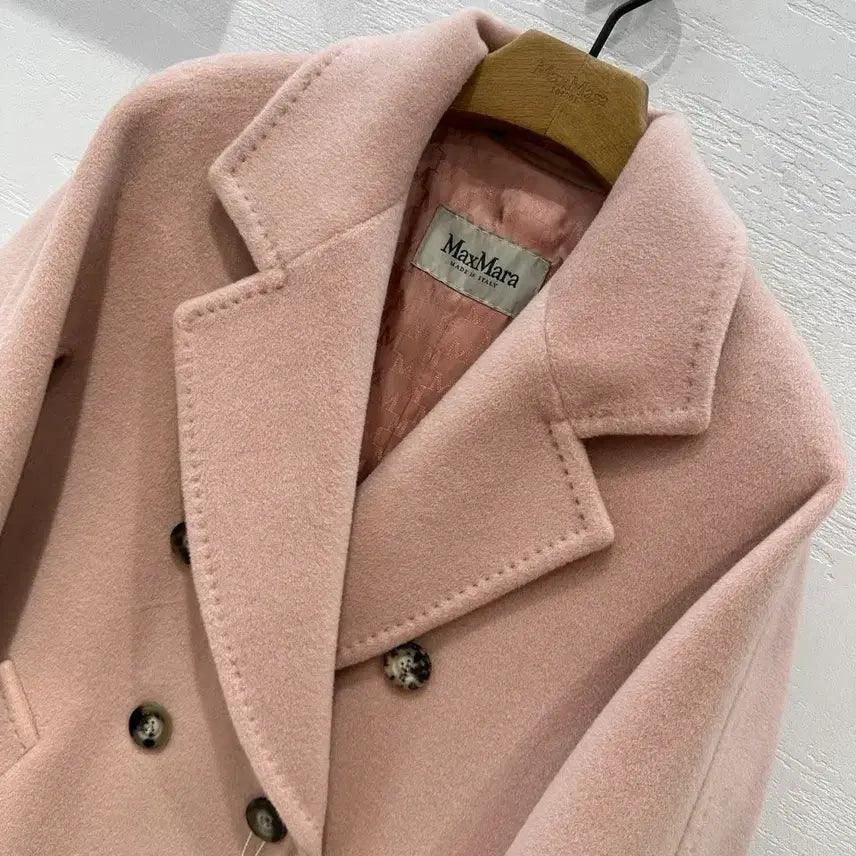 [BUNJANG] Max Mara 101801 Pink Double Coat / 막스마라 핑크 더블 코트 101801
