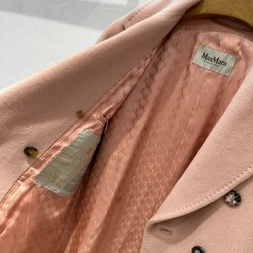 [BUNJANG] Max Mara 101801 Pink Double Coat / 막스마라 핑크 더블 코트 101801