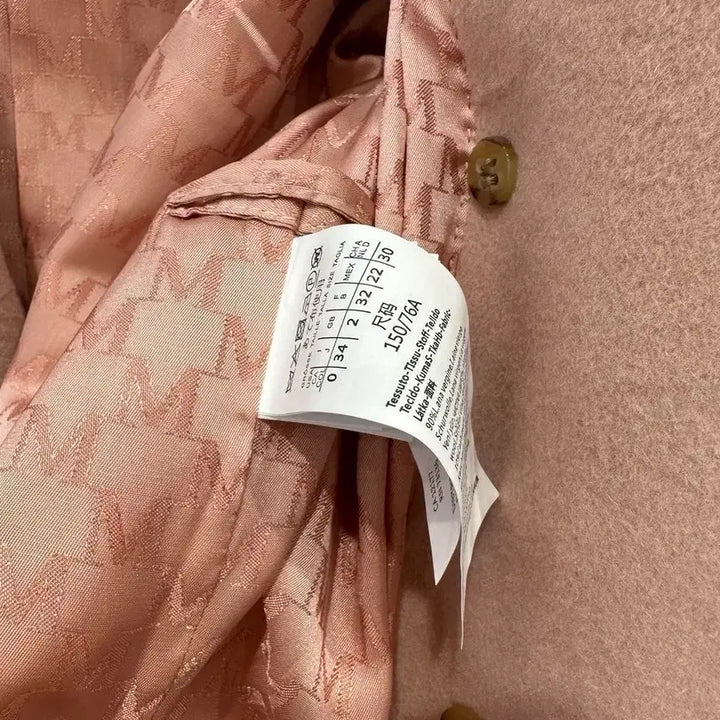 [BUNJANG] Max Mara 101801 Pink Double Coat / 막스마라 핑크 더블 코트 101801