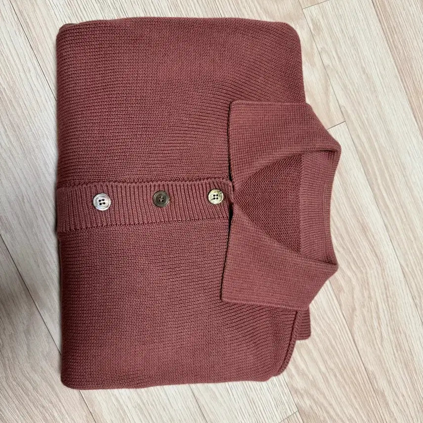 [SOLD OUT] 유스 니트 카라 티 로즈 핑크 M