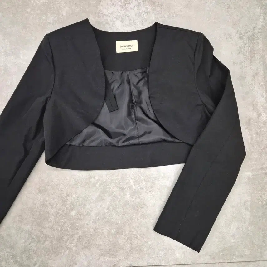 [BUNJANG] Good Sister Black Crop Jacket / 굿 시스터 블랙 크롭 자켓