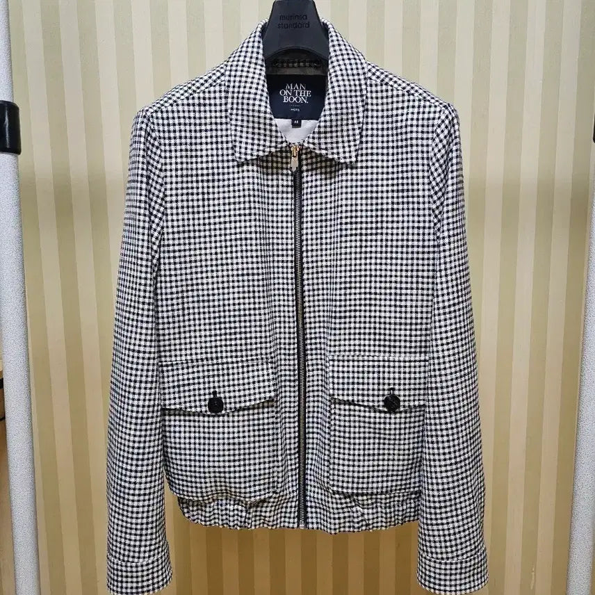 [BUNJANG] Man on the Boon Gingham Check Wool Jacket / 맨온더분 자켓 울 48