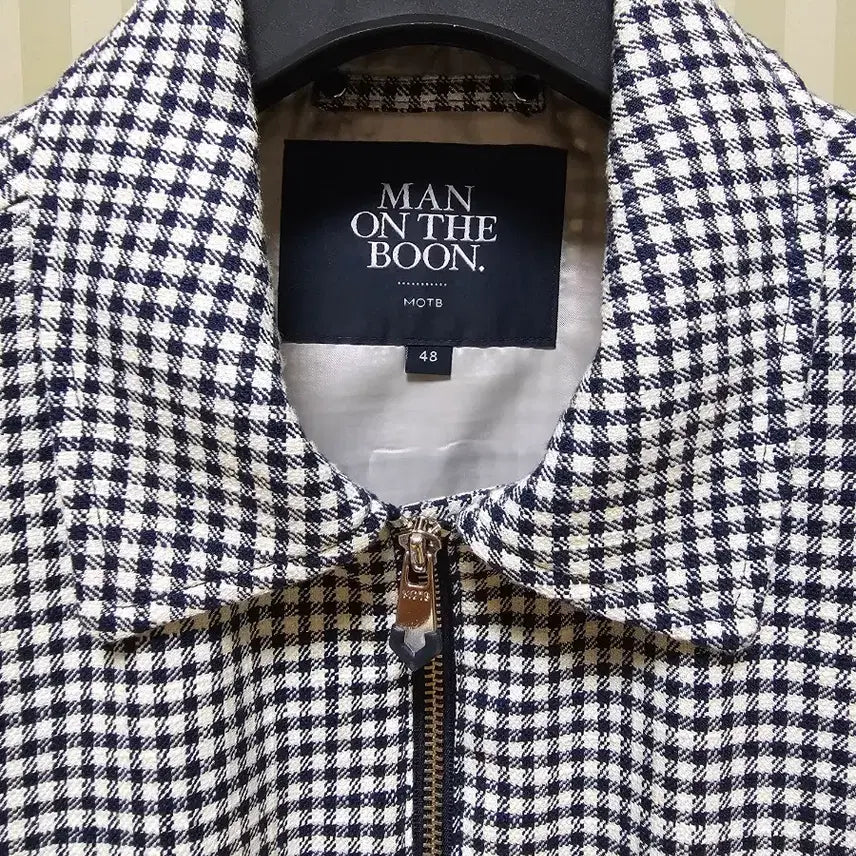 [BUNJANG] Man on the Boon Gingham Check Wool Jacket / 맨온더분 자켓 울 48
