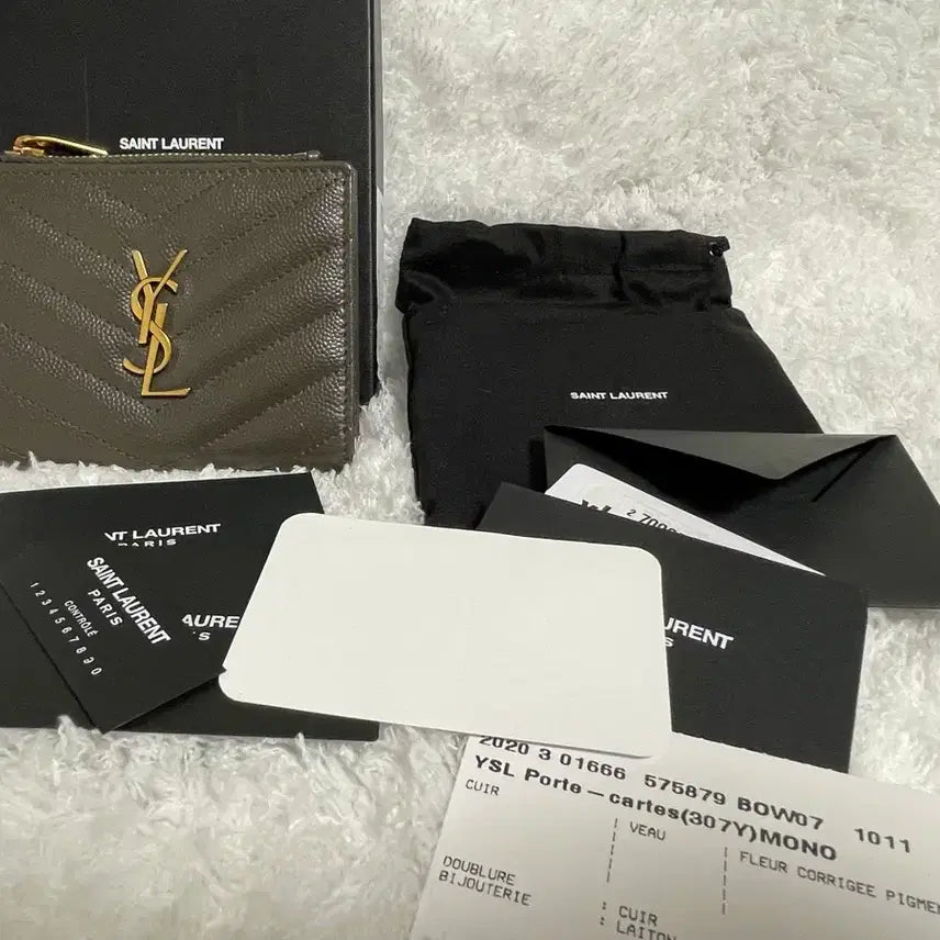 [BUNJANG] Saint Laurent Matelasse Card Wallet / 생로랑 마틀라세 반지갑 BOW07