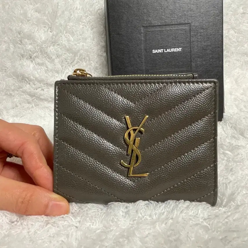 [BUNJANG] Saint Laurent Matelasse Card Wallet / 생로랑 마틀라세 반지갑 BOW07
