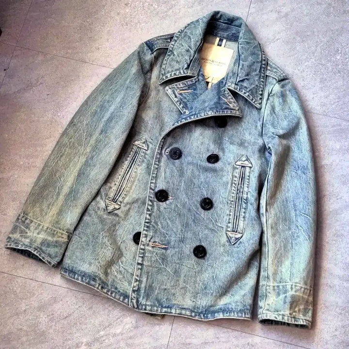 [BUNJANG] Denim &amp; Supply Denim Pea Coat S / 데님앤서플라이 데님 피코트 S