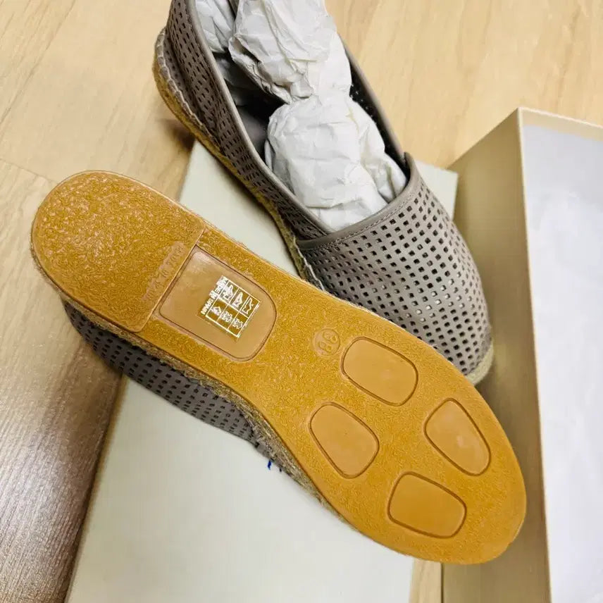 [BUNJANG] LA CORDE BLANCHE Georgie Espadrille - Taupe - Size 38 / [정품/새상품] 라코르데 블랑쉬 펀칭 에스파듀 - 38사이즈