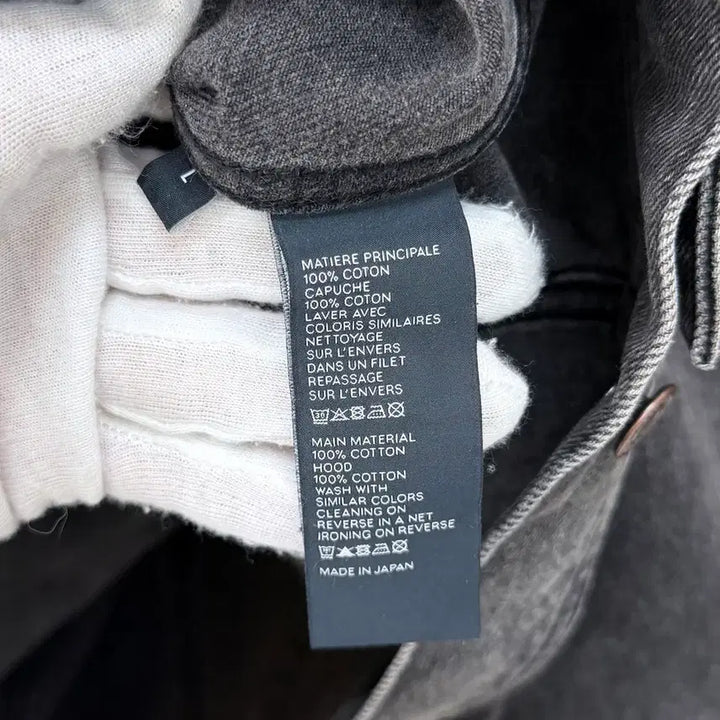 [BUNJANG] Celine Back Logo Hooded Denim Jacket / [S+급/L] 셀린느 백로고 후드 데님 흑청 자켓