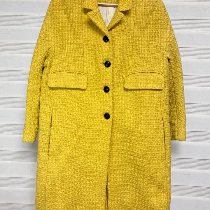 [BUNJANG] SYSTEM Yellow Tweed Coat / SYSTEM 시스템 옐로우 트위드 코트