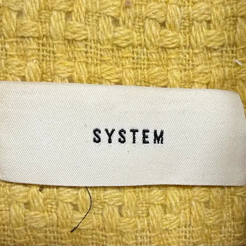 [BUNJANG] SYSTEM Yellow Tweed Coat / SYSTEM 시스템 옐로우 트위드 코트