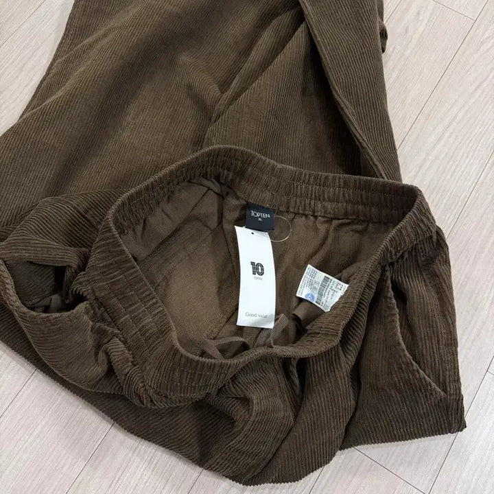 [SOLD OUT] [새제품/XL] 탑텐 와이드 코듀로이 밴딩 팬츠 - 브라운