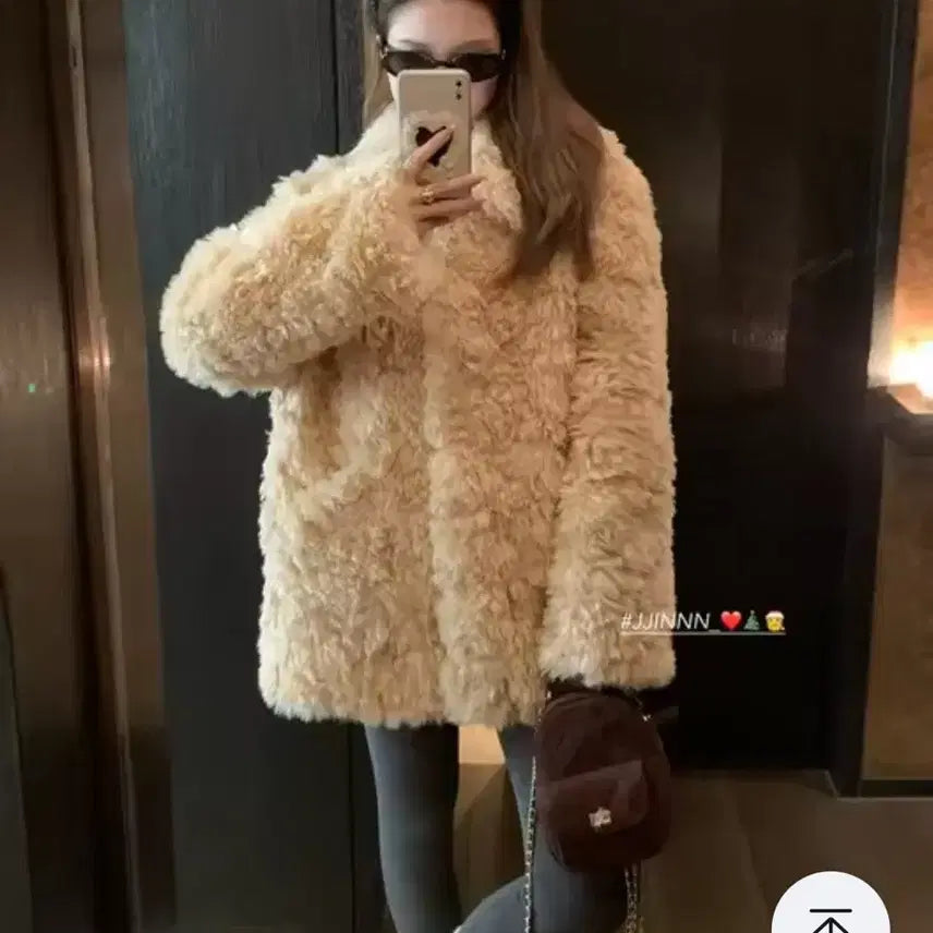 [BUNJANG] Faux Fur Jacket Coat / 인조 모피 퍼자켓 코트