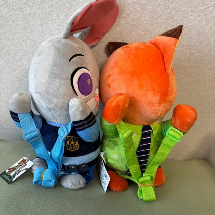 [BUNJANG] Zootopia Nick and Judy Backpack Set / 주토피아 닉,주디 인형 백팩 세트