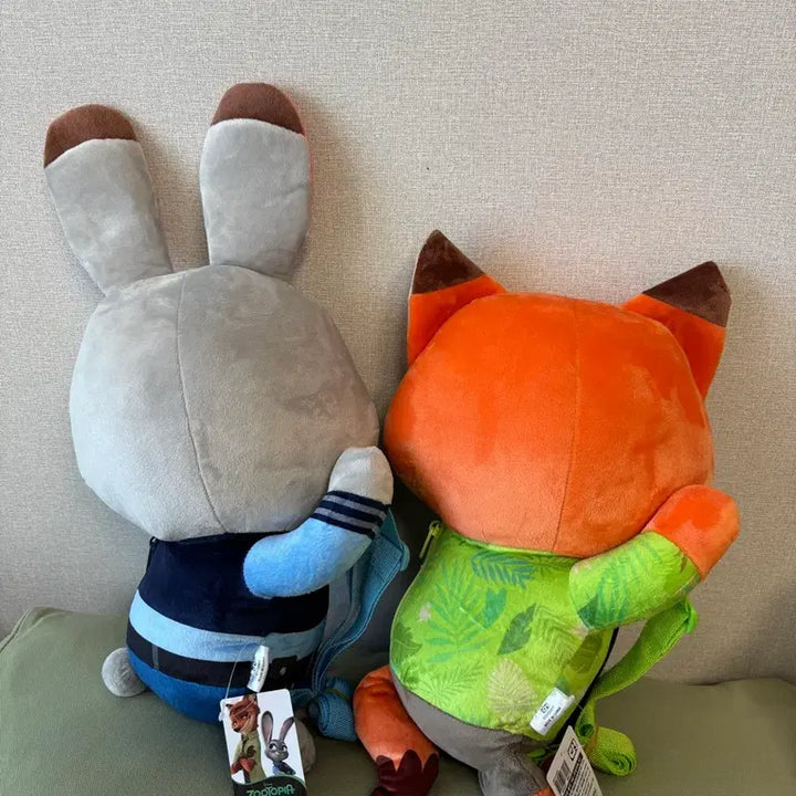 [BUNJANG] Zootopia Nick and Judy Backpack Set / 주토피아 닉,주디 인형 백팩 세트