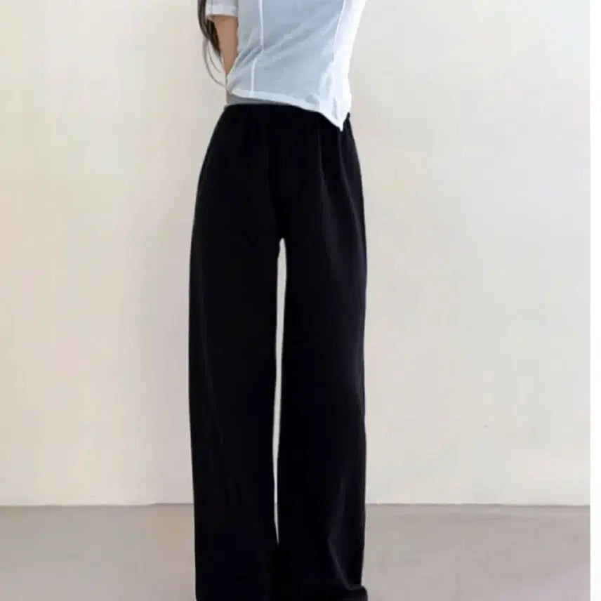 [BUNJANG] Avely Wide Pants / 에이블리 블랙, 네이비 와이드 팬츠