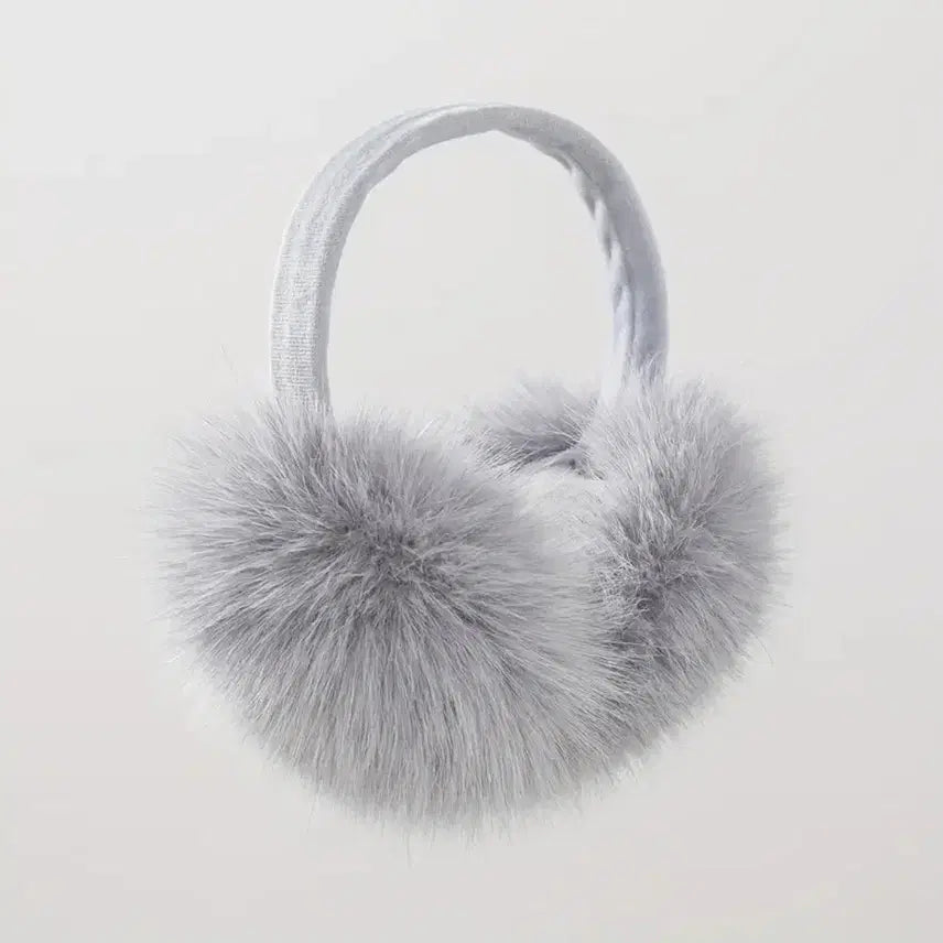 [BUNJANG] Y2K Fur Earmuffs / (새상품) 접이식 털 귀마개 그레이 y2k 갸루 감성 털 귀도리