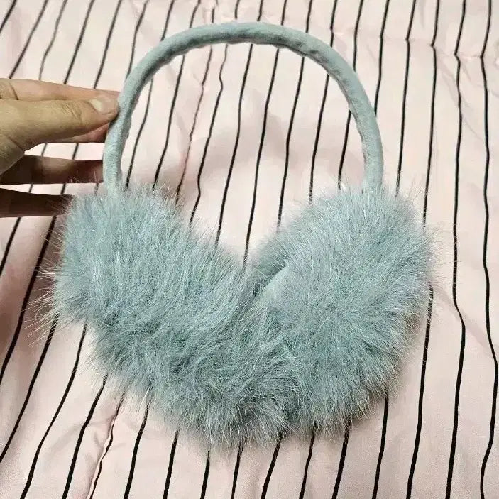 [BUNJANG] Y2K Fur Earmuffs / (새상품) 접이식 털 귀마개 그레이 y2k 갸루 감성 털 귀도리