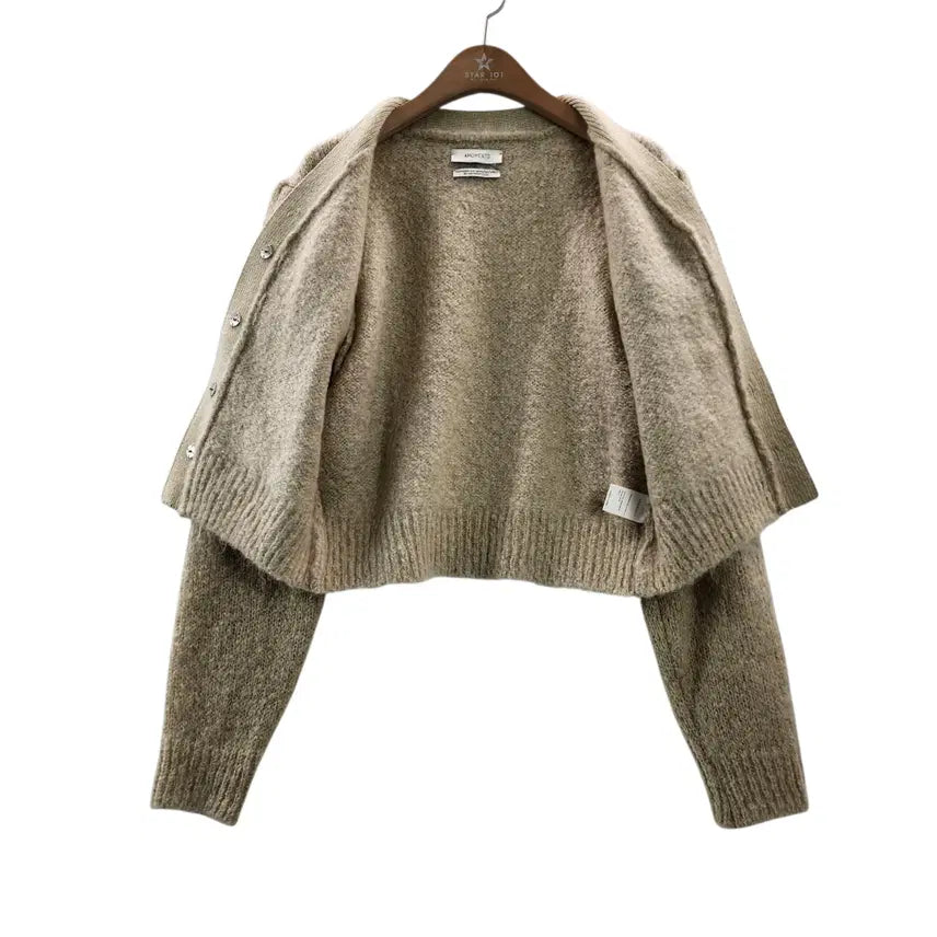 [BUNJANG] Amomento Kid Mohair Knit Cardigan / [0] Amomento 아모멘토 키드모헤어 니트 가디건