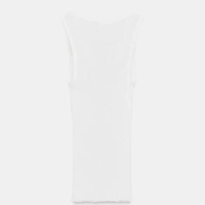 [BUNJANG] ZARA 자라 레이스 리브드 티셔츠, 자라 레이스 나시 / ZARA 자라 레이스 리브드 티셔츠, 자라 레이스 나시