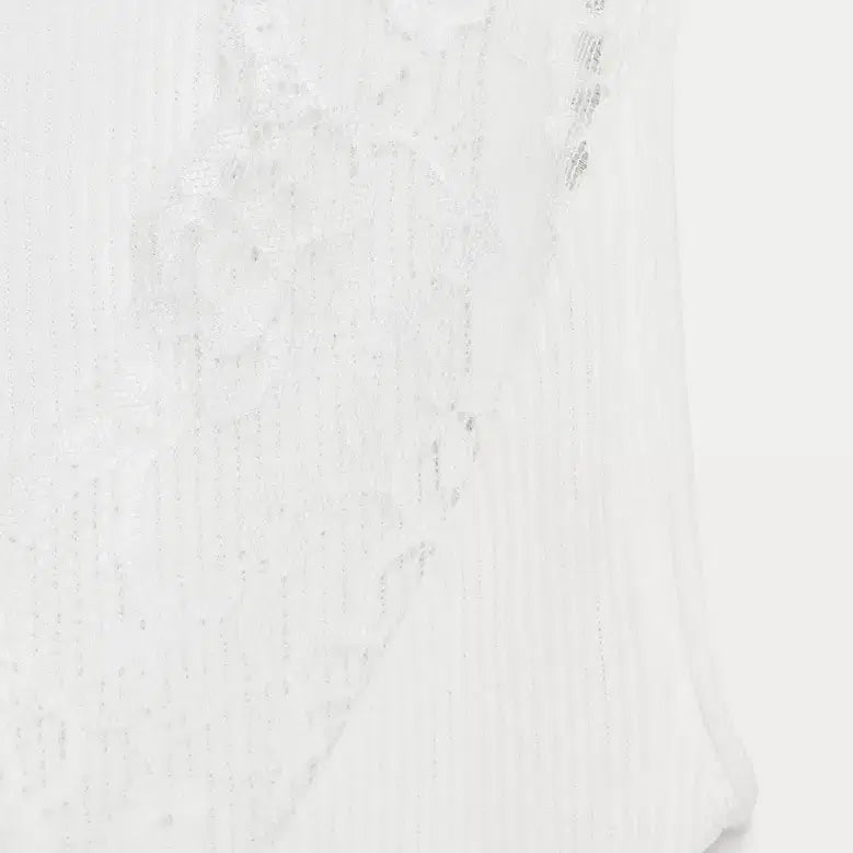 [BUNJANG] ZARA 자라 레이스 리브드 티셔츠, 자라 레이스 나시 / ZARA 자라 레이스 리브드 티셔츠, 자라 레이스 나시