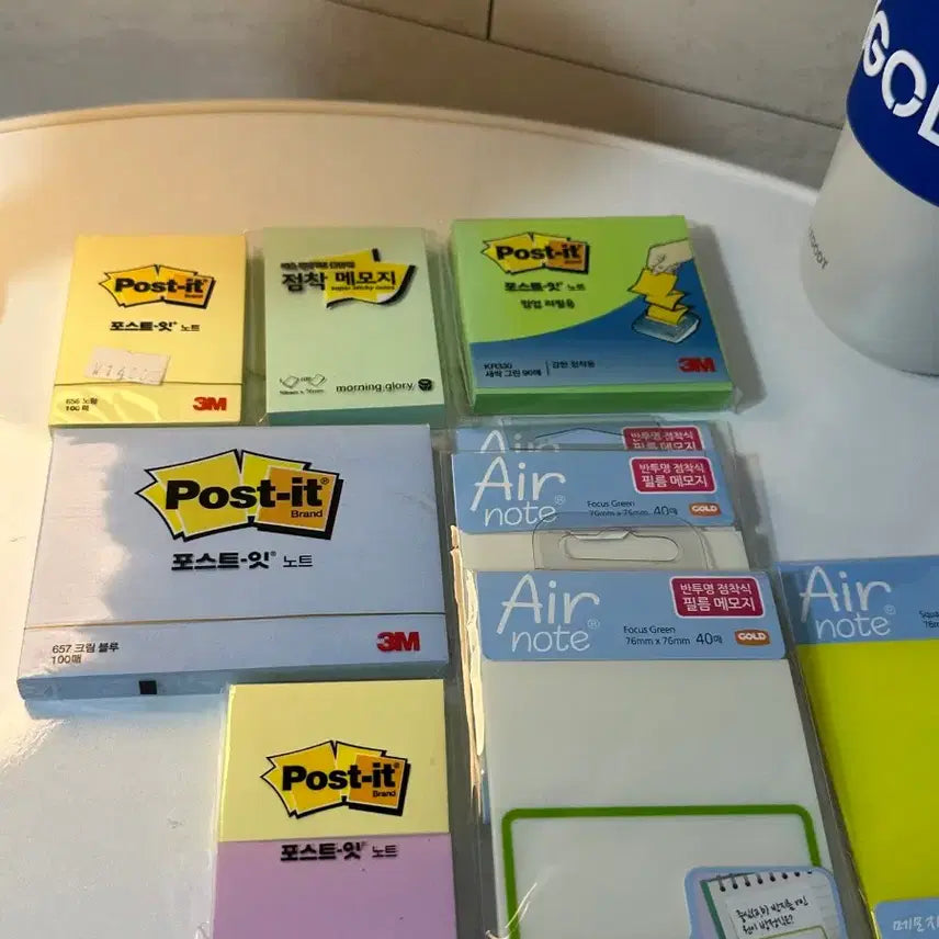 [BUNJANG] Assorted Sticky Note Set / 포스트잇 & 에어노트 점착 메모지 모음 10종 (새상품, 중고)
