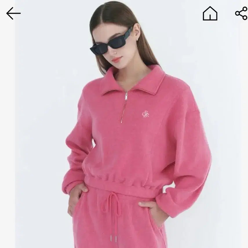 [BUNJANG] Citybreeze Knit Fleece / 정가 9.9만 새상품/ 시티브리즈 반집업 니트 플리스 (핫핑크.분홍색)