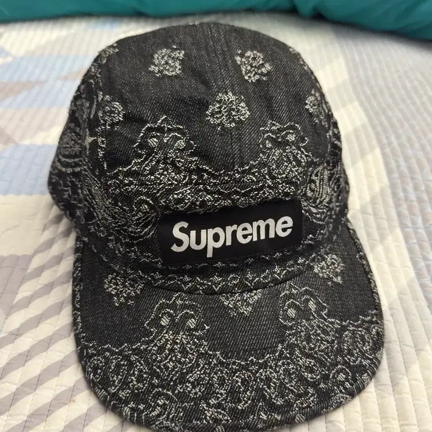 [BUNJANG] Supreme Bandana Camp Cap Black / 슈프림 반다나 캠프캡