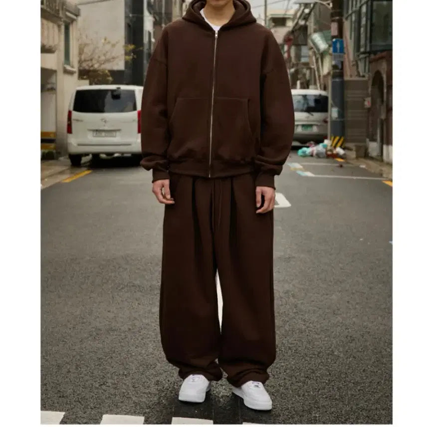 [BUNJANG] Boundary Brown Hoodie XL / (새상품)바운더리 브라운 후드집업 xl