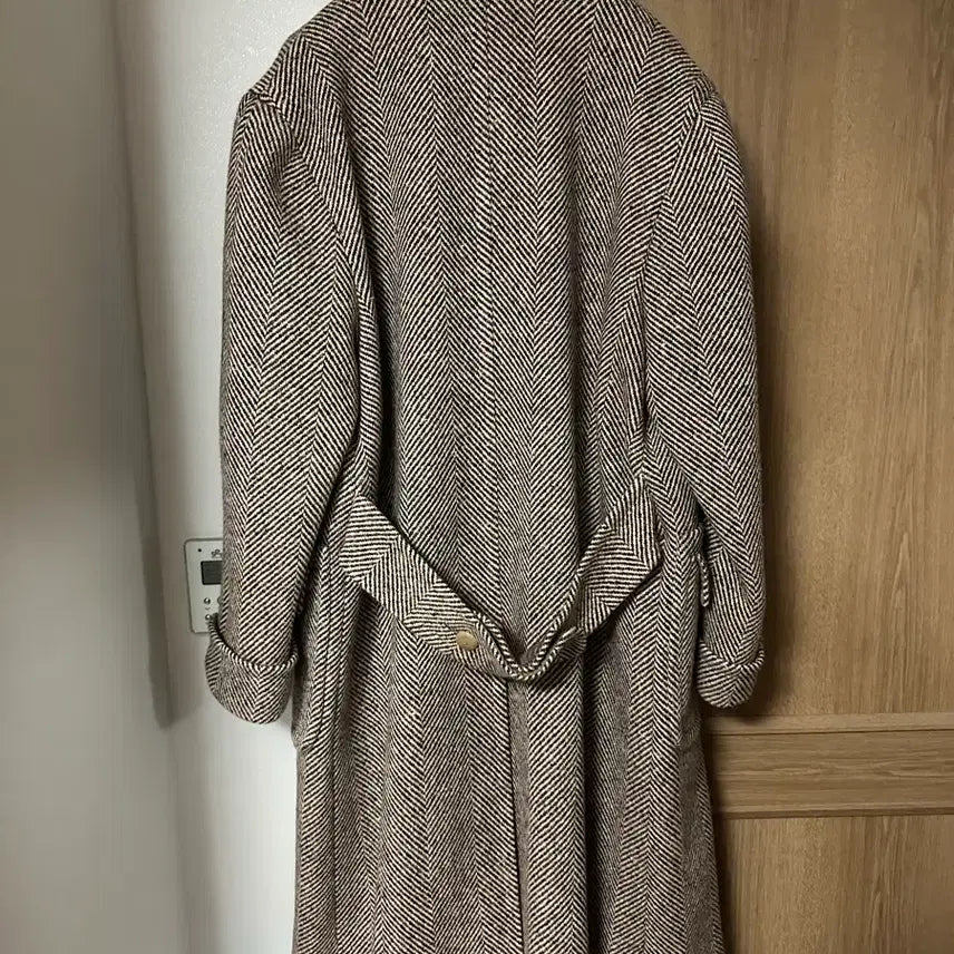 [BUNJANG] Wythe Herringbone Polo Coat Size L / Wythe 헤링본 폴로코트 L사이즈