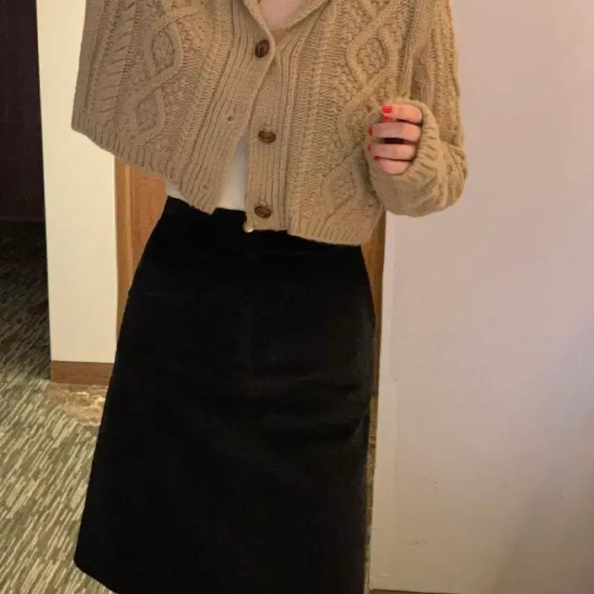 [BUNJANG] Miel Corduroy Skirt / 미엘 코듀로이 골덴 스커트 시에 모네 리본빛