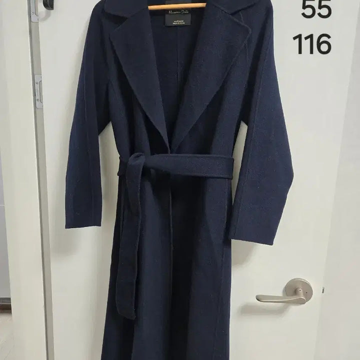 [BUNJANG] Massimo Dutti Navy Belted Coat / 마시모두띠 네이비 벨트 코트