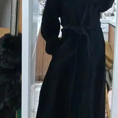 [BUNJANG] Massimo Dutti Navy Belted Coat / 마시모두띠 네이비 벨트 코트