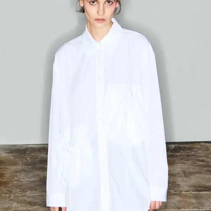 [BUNJANG] OPEN YY Patch Pocket Shirt White / OPEN YY 패치 포켓 셔츠 화이트 1