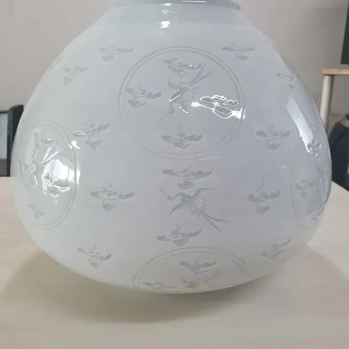 [BUNJANG] Seonchon Kim Sunhwa Masterpiece White Porcelain Moon Jar / 선촌 김선화 명장 운학문 백자 달항아리