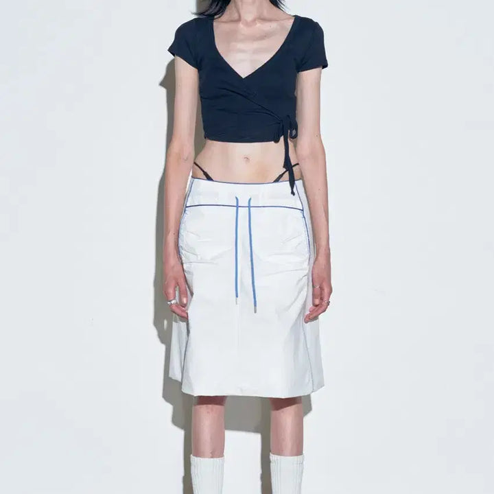 [BUNJANG] Sculptor Shirring Lowrise Midi Skirt / 스컬프터 치마 Shirring Lowrise Midi Skirt
