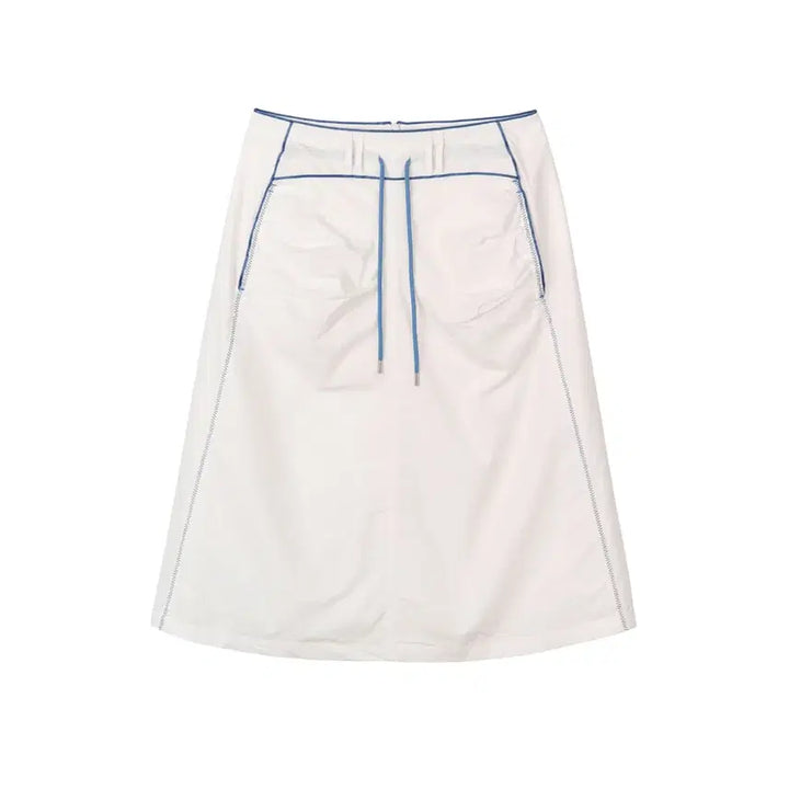 [BUNJANG] Sculptor Shirring Lowrise Midi Skirt / 스컬프터 치마 Shirring Lowrise Midi Skirt