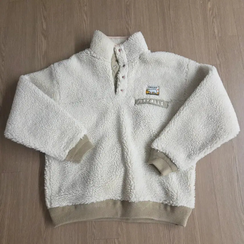 [BUNJANG] Human Made Boa Fleece Pullover White L / 휴먼메이드 보아 플리스 풀오버 화이트 L사이즈 판매