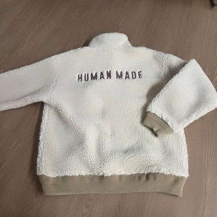[BUNJANG] Human Made Boa Fleece Pullover White L / 휴먼메이드 보아 플리스 풀오버 화이트 L사이즈 판매