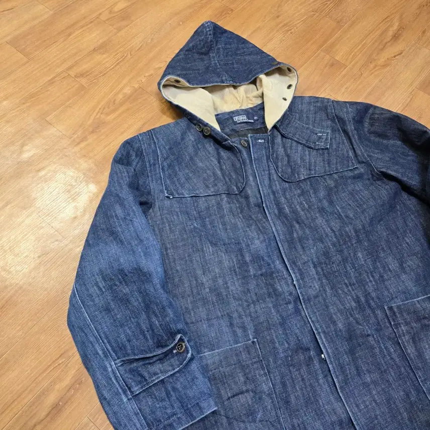 [BUNJANG] RRL Denim Hooded Coat XL / 폴로 랄프로렌 데님 후드 코트 XL RRL