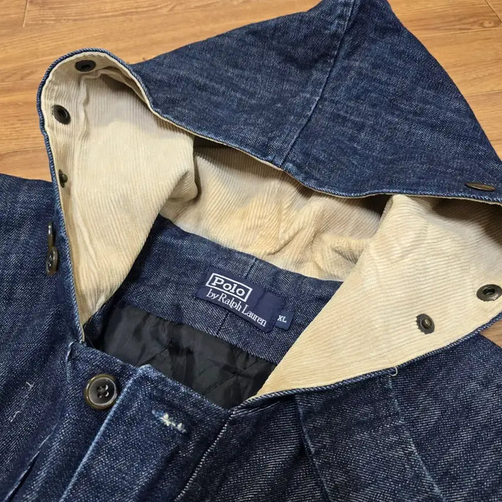 [BUNJANG] RRL Denim Hooded Coat XL / 폴로 랄프로렌 데님 후드 코트 XL RRL