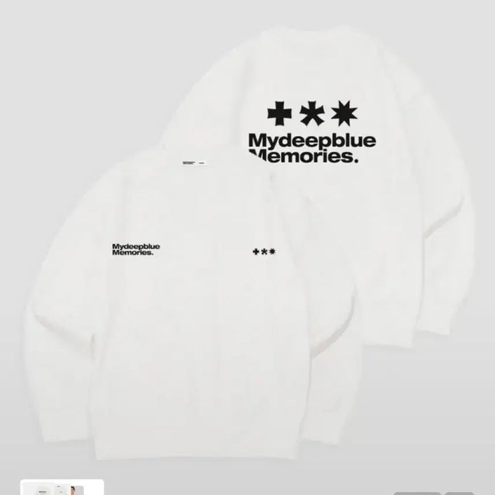 [BUNJANG] My Dearest Blue Memories Sweatshirt (Size 2) / (새상품)마이딥블루메모리즈 맨투맨 2사이즈